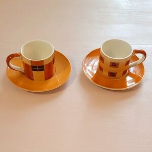 2 Beautiful and unique vintage Hand-Painted Tea-cups